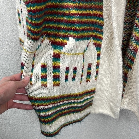 BDG Urban Outfitters Kolbie Open Front House Print Oversized Cardigan Sz M - Picture 4 of 14